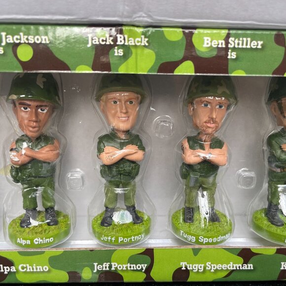 Tropic Thunder Promotional Set of Eight 4" Bobbleheads Dreamworks Studios 2008 - Picture 5 of 13